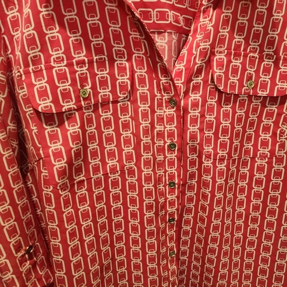 ELEMENTZ Women's Plus size Pink and.White button Down shirt 2X - Picture 7 of 15